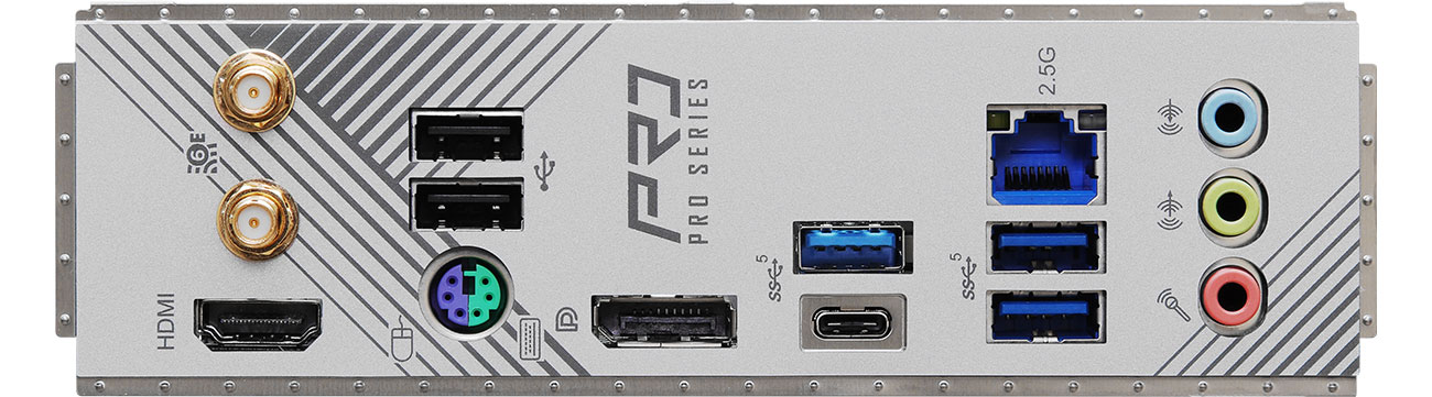 Порти ASRock B760M Pro RS WiFi DDR4