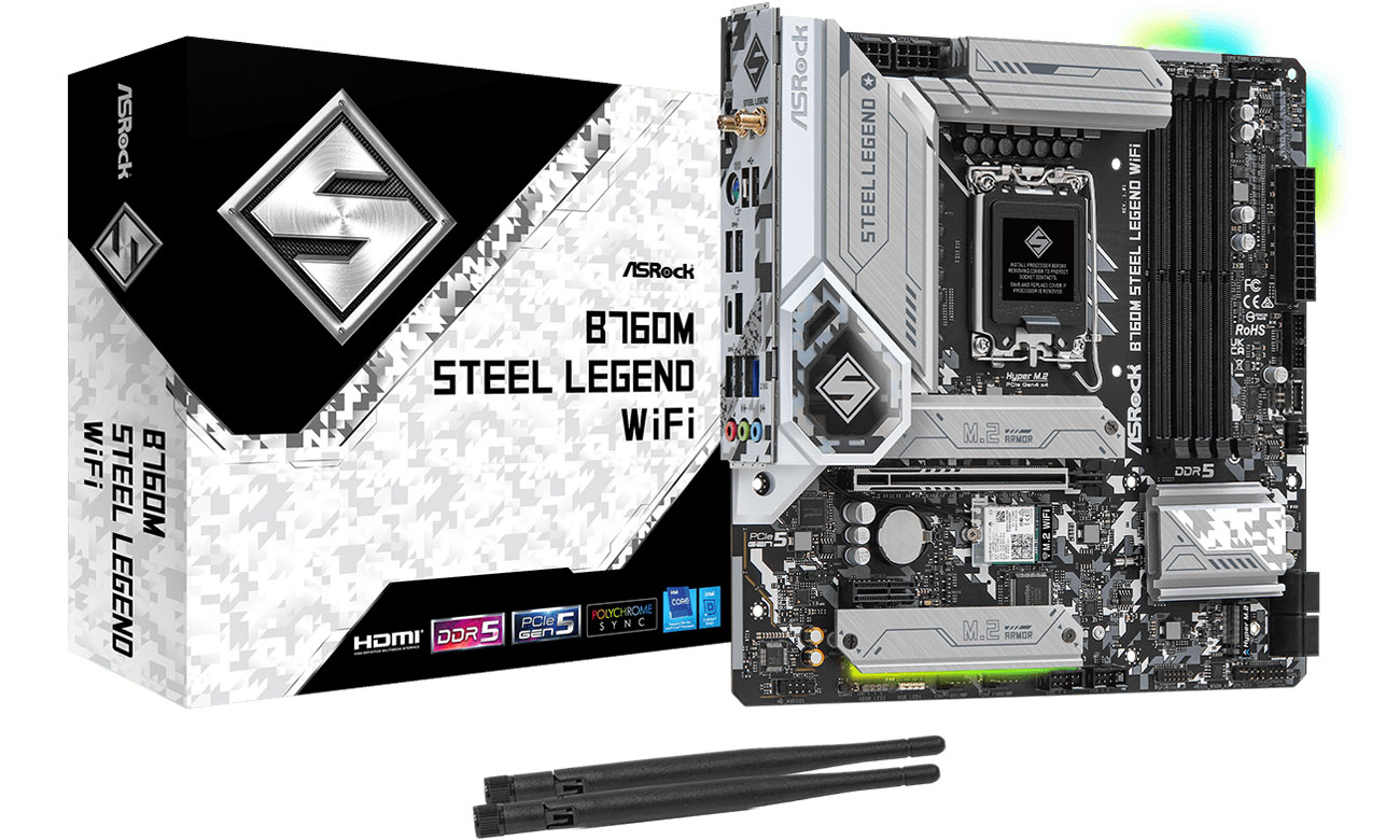 Материнська плата ASRock B760M Steel Legend Wi-Fi в коробці