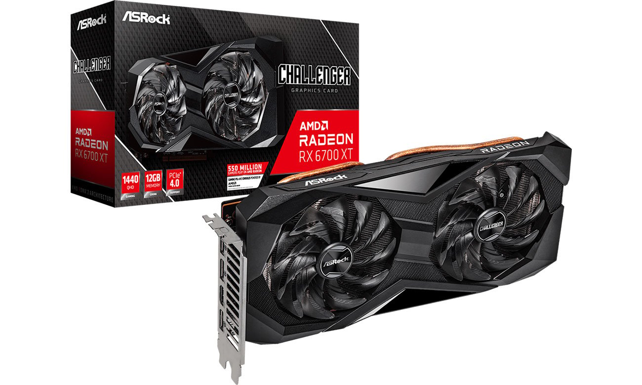 Видеокарта AMD ASRock Radeon RX 6700 XT Challenger D 12 ГБ GDDR6 RX6700XT CLD 12G