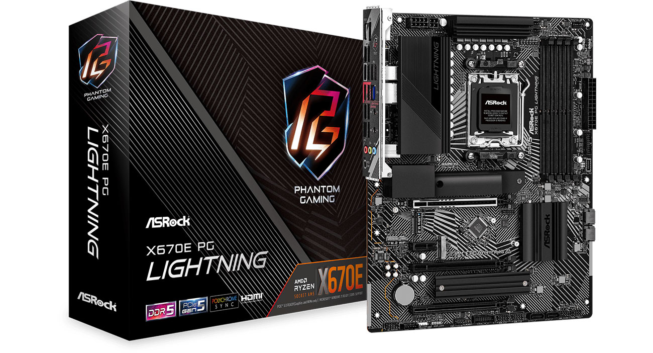 Материнская плата ASRock X670E PG LIGHTNING в коробке