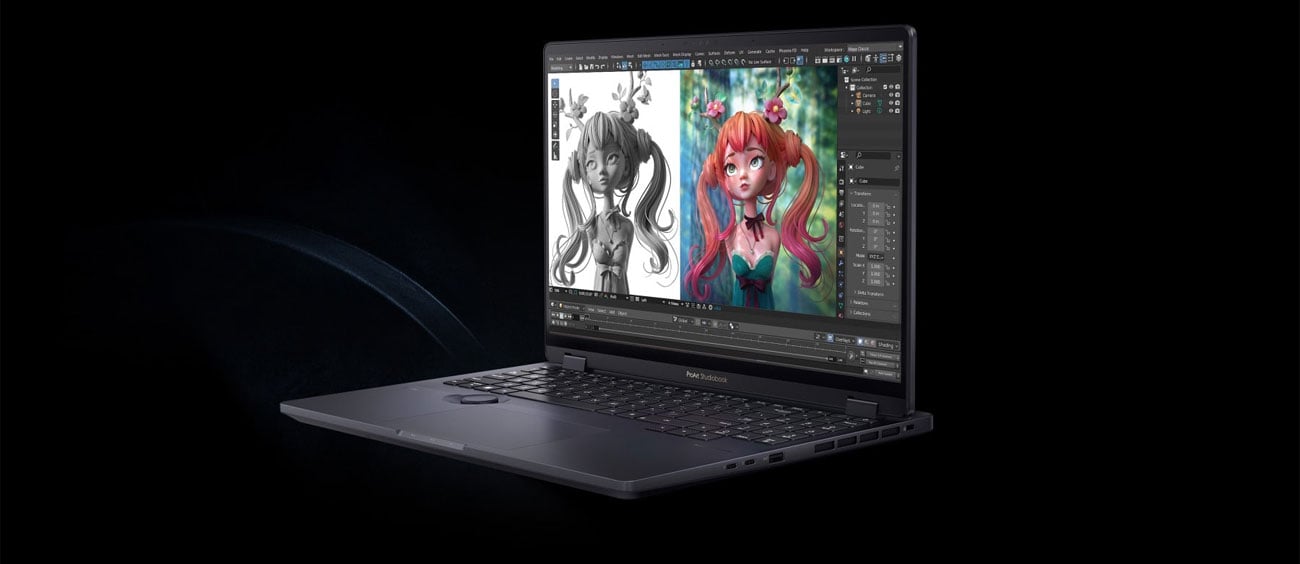 Вид ноутбука ASUS ProArt Studiobook 16