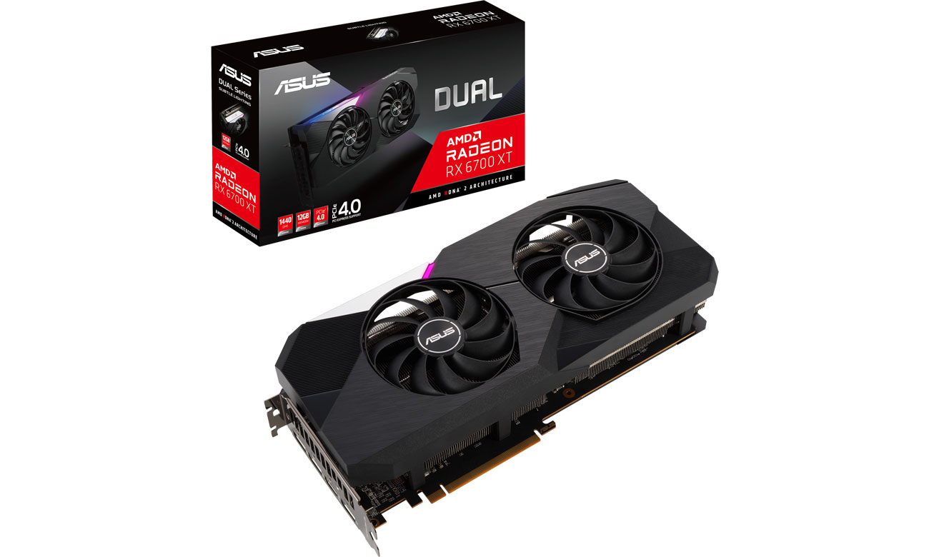 Видеокарта AMD ASUS Radeon RX 6700 XT DUAL 12GB GDDR6 DUAL-RX6700XT-12G