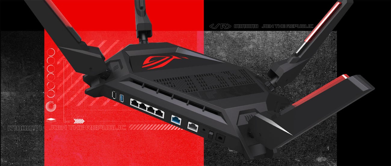 Порти WAN/LAN ASUS ROG Rapture GT-AX6000