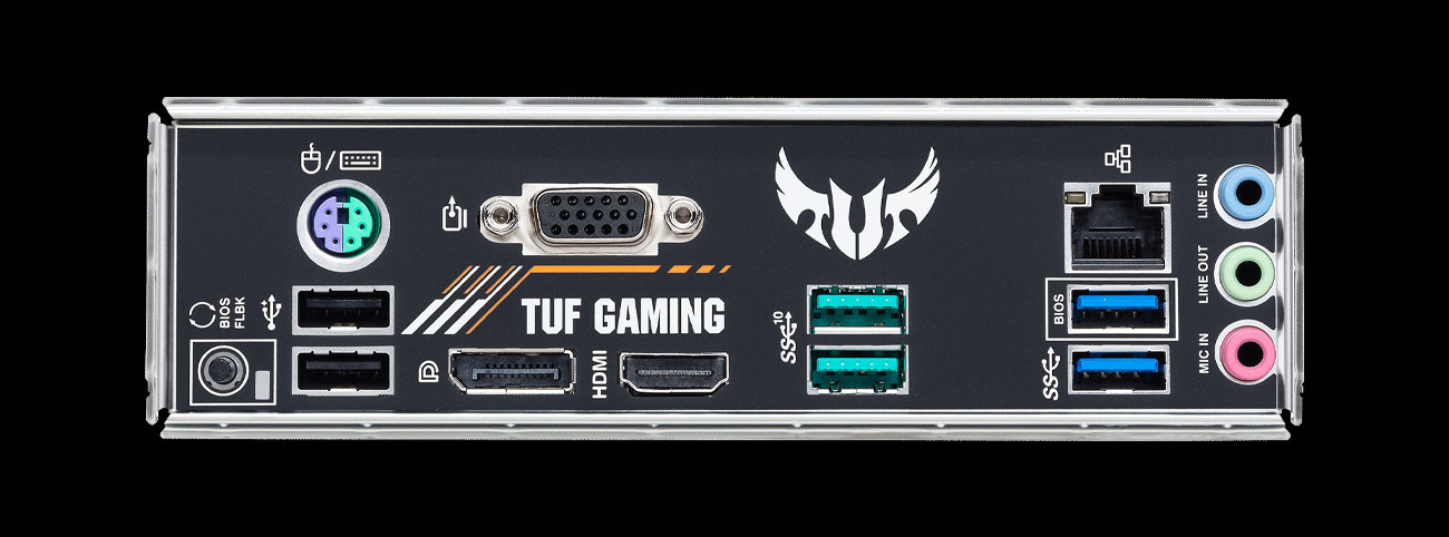 ASUS TUF GAMING B550M-E - Разъемы