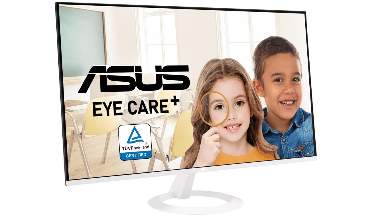 ASUS VZ27EHF-W кутовий вид спереду