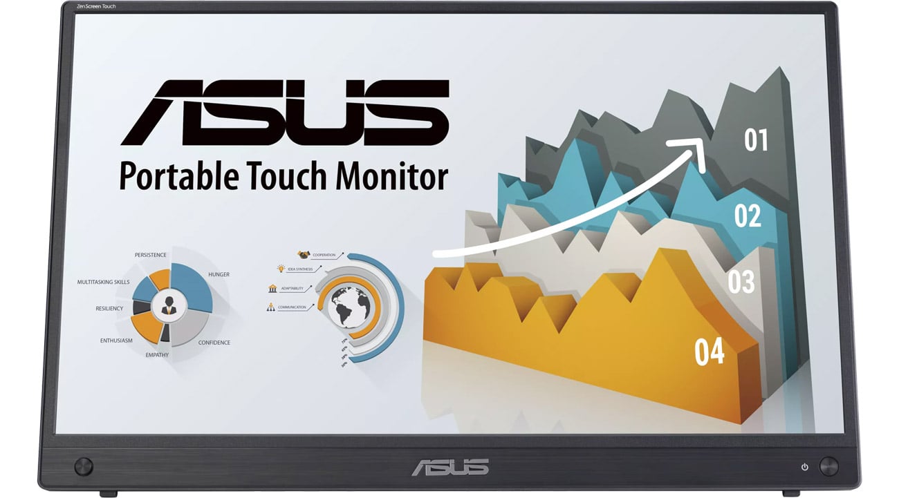 ASUS ZenScreen Touch MB16AHT, вид спереду