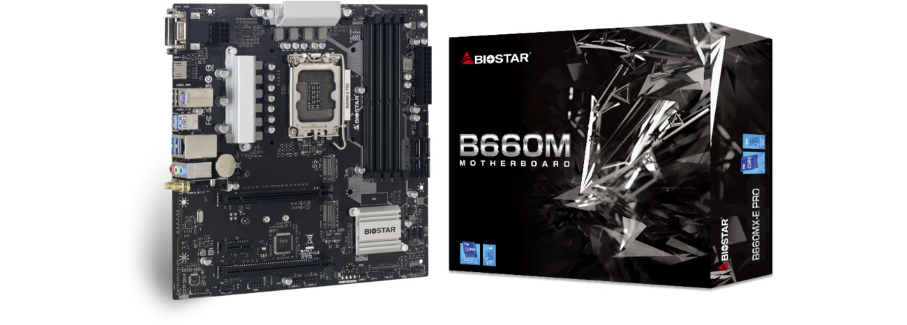 Коробка материнской платы Biostar B660MX-E PRO