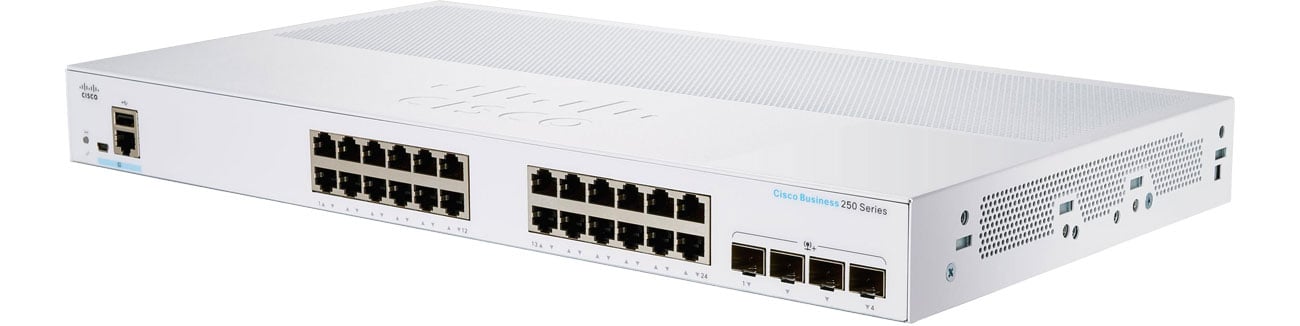 Комутатор Cisco CBS250-24T-4X-EU