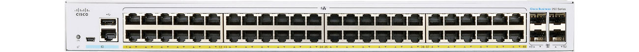 Коммутатор Cisco CBS250-48PP-4G-EU Фронт