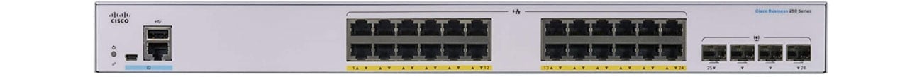 Комутатор Cisco CBS250-24P-4G-EU Фронт