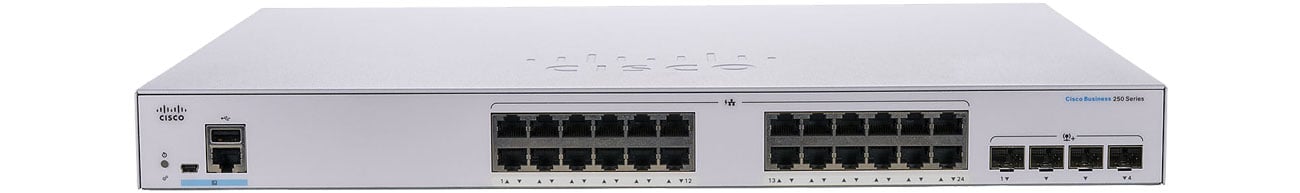 Коммутатор Cisco CBS250-24T-4G-EU Фронт