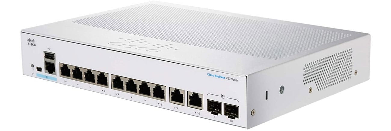 Комутатор Cisco CBS250-8T-E-2G-EU