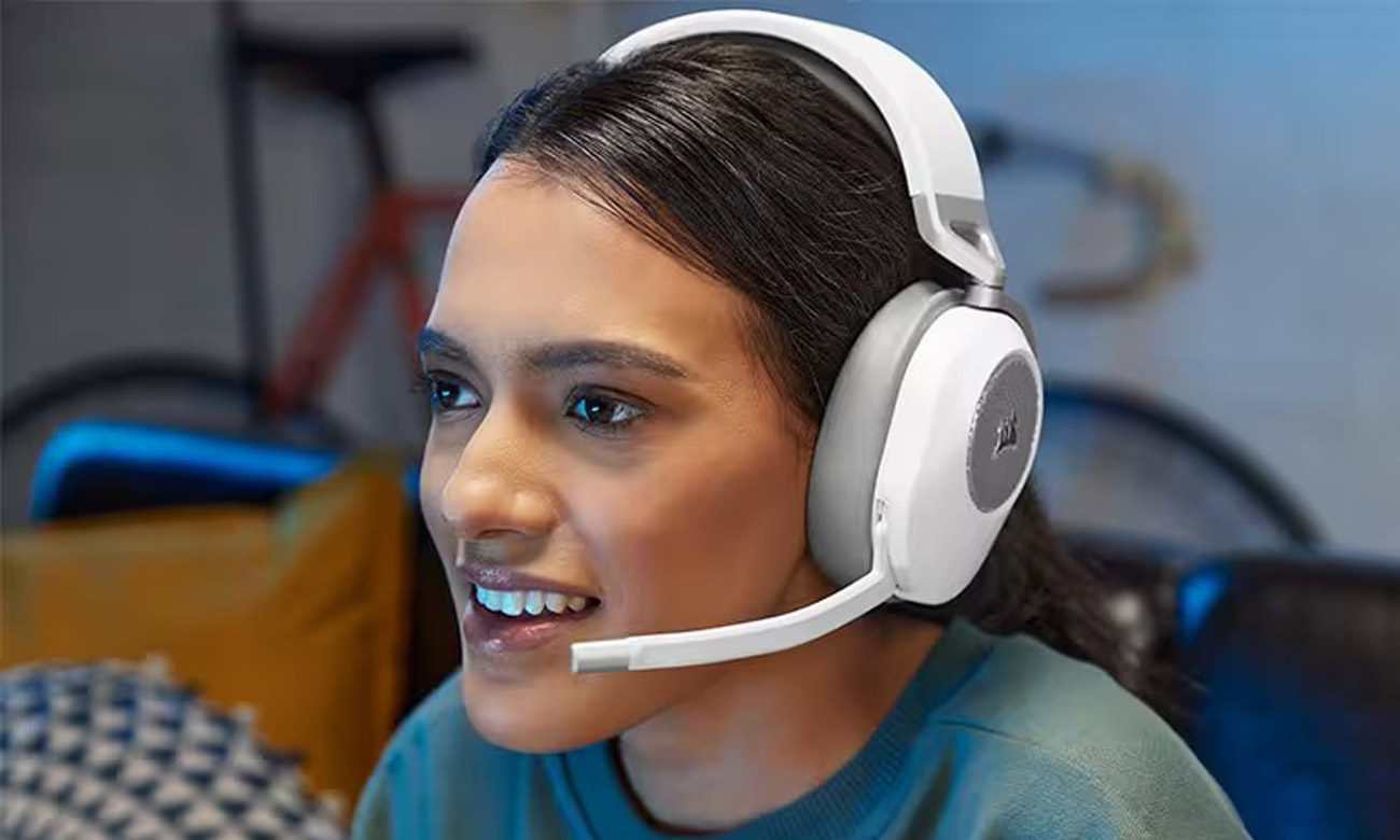 Беспроводная гарнитура Corsair HS65 Wireless White – технология объемного звучания Dolby Audio 7.1