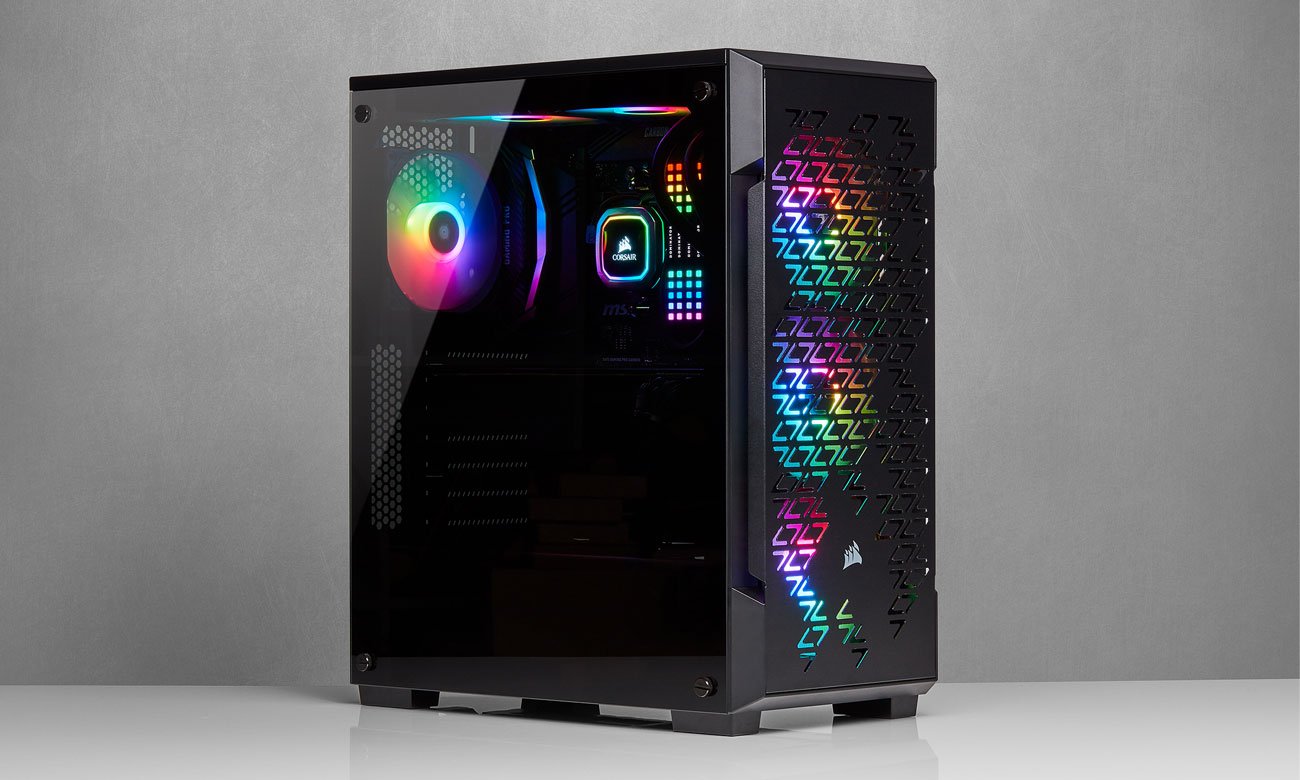 Корпус для компьютера Corsair iCUE 220T RGB Airflow черный CC-9011173-WW