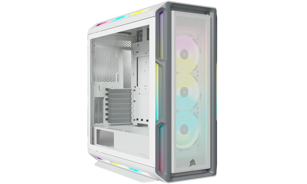 Корпус для компьютера Corsair iCUE 5000T RGB Tempered Glass White