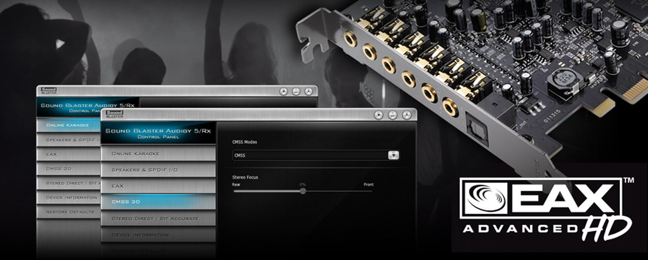 Якість звуку звукової карти Creative Sound Blaster Audigy RX PCI-E