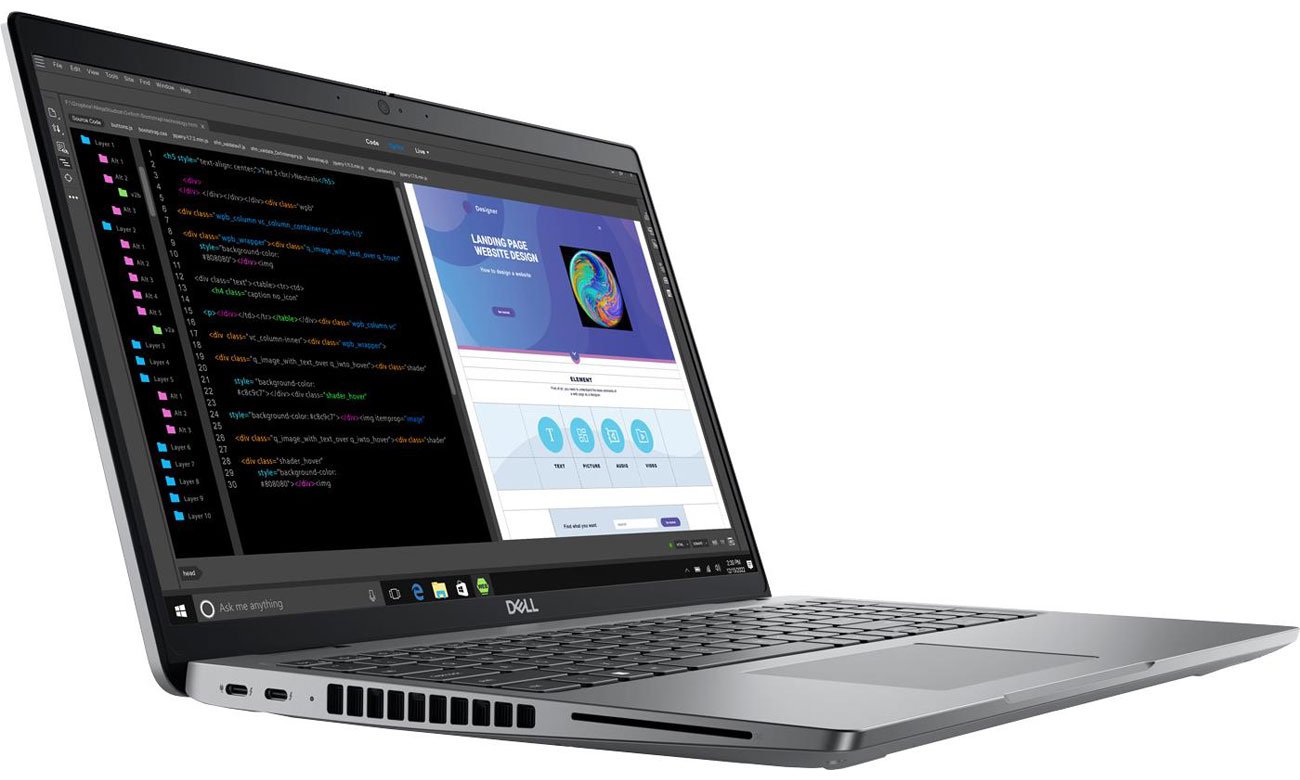 Графический дизайн ноутбука Dell Precision 3580