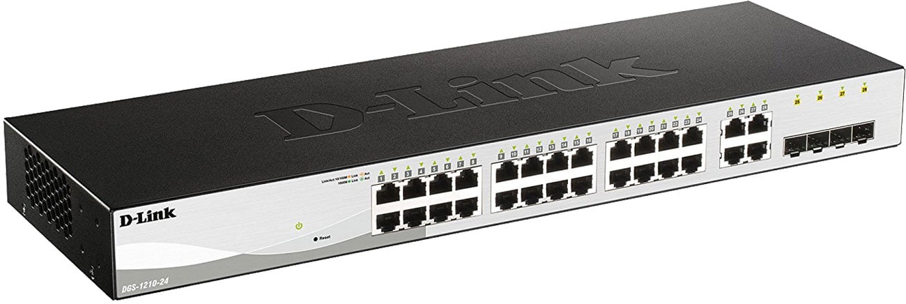 Комутатор D-Link 28p DGS-1210-24 24x10/100/1000Mbit 4xCombo/SFP