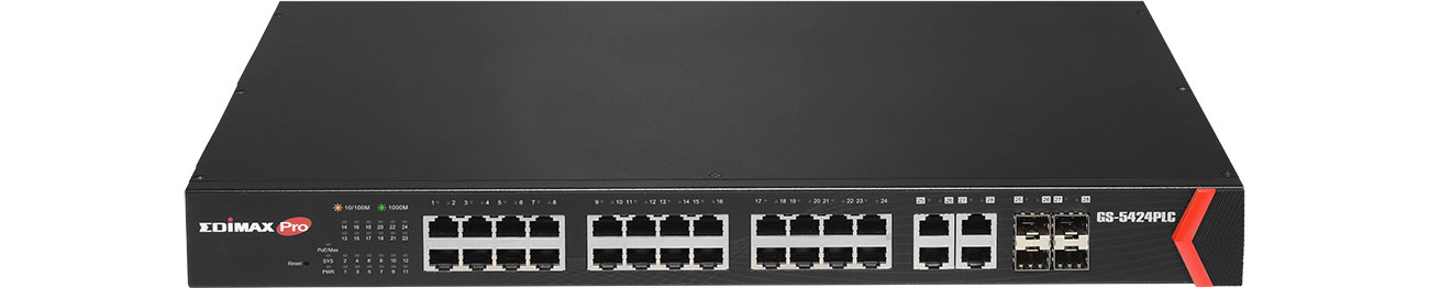 Коммутатор Edimax 24p GS-5424PLC 24x10/100/1000Mbit 4xCombo SFP