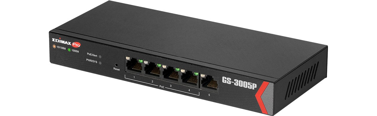 Комутатор Edimax 5p GS-3005P 5x10/100/1000Mbit 4xPoE+