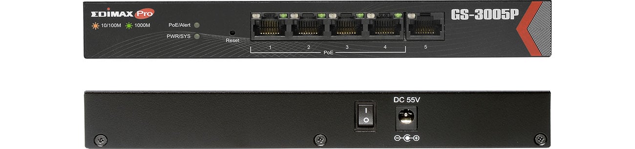 Комутатор Edimax 5p GS-3005P 5x10/100/1000Mbit 4xPoE+