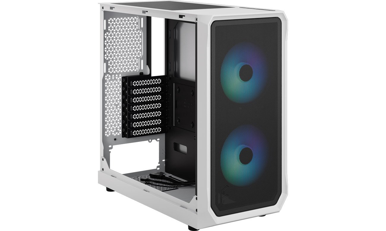 Компьютерный корпус Fractal Design Focus 2 RGB White TG Clear Tint с вентиляторами