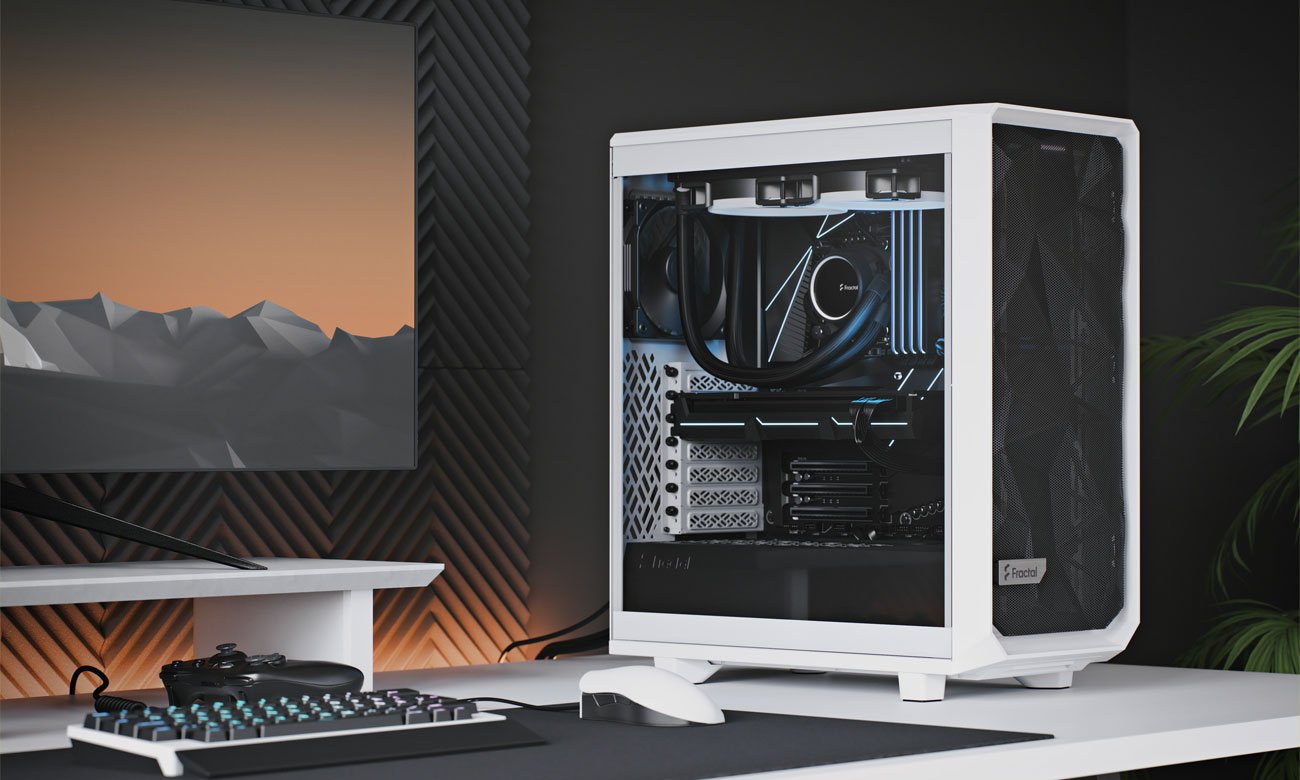 Компактный компьютерный корпус Fractal Design Meshify 2 White TG Clear Tint FD-C-MES2C-05