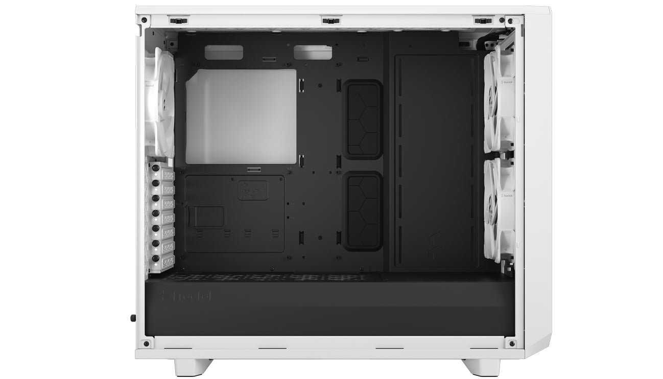 Прозрачный компьютерный корпус Fractal Design Meshify 2 Lite White TG с внутренней стороной