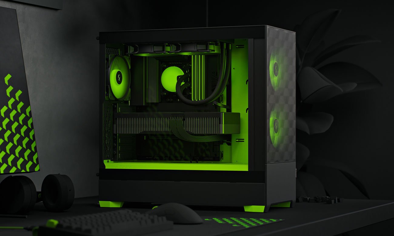 Корпус Fractal Design Pop Air RGB Green Core TG Clear Tint