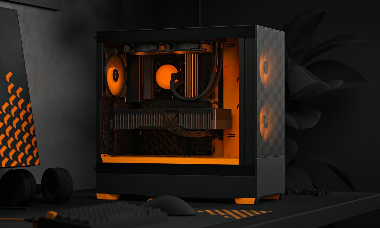 Корпус Fractal Design Pop Air RGB Orange Core TG Clear Tint