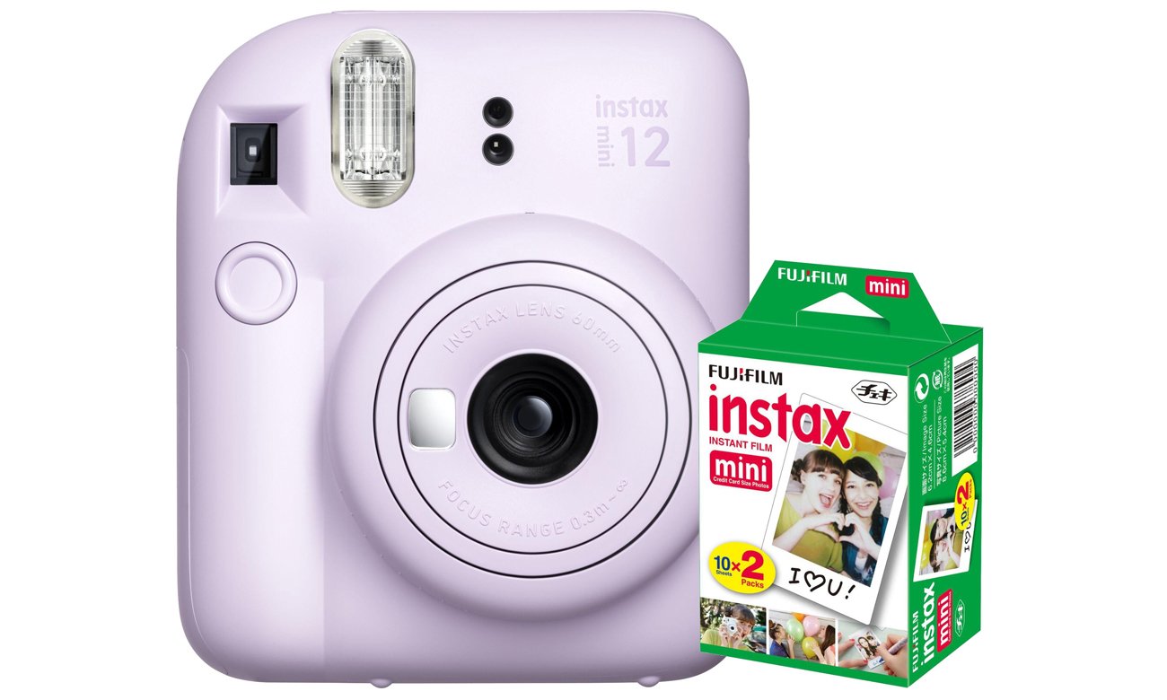 Fujifilm Instax Mini 12 magenta + картриджі (20 фото)