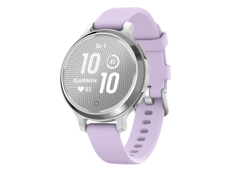 Garmin Lily 2 Active Silver with Purple Jasmine Silicone Band (010-02891-01)