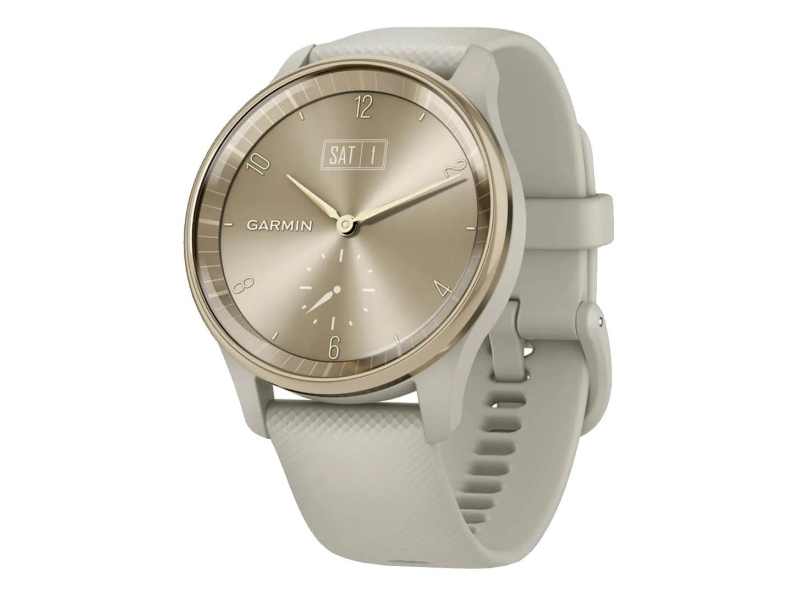 Garmin Vivomove Trend Cream Gold S. Steel Bezel w. F. Gray Case and S. Band (010-02665-02)