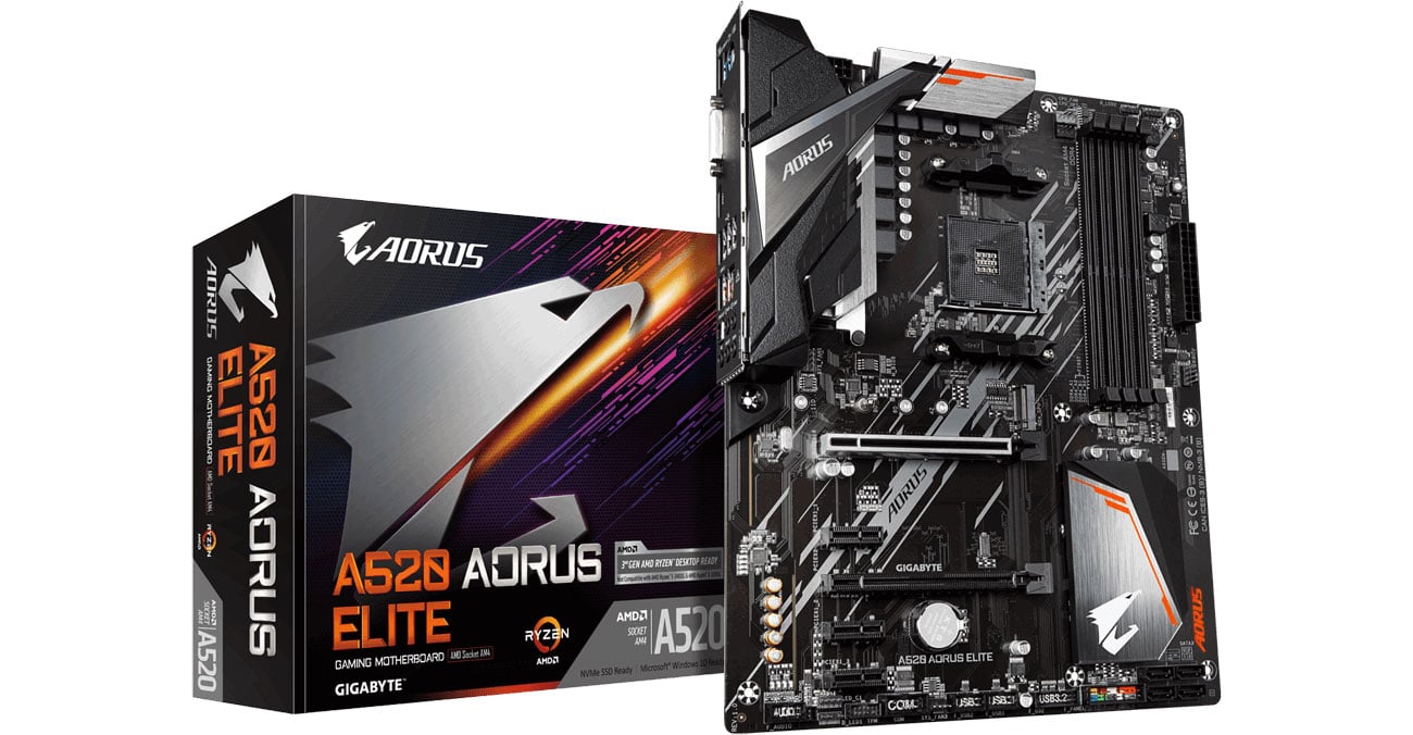 Материнская плата Socket AM4 Gigabyte A520 AORUS ELITE