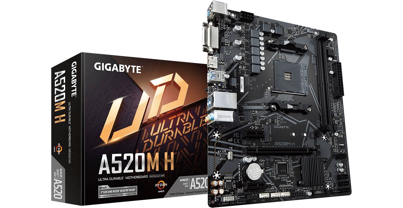 Материнская плата Socket AM4 Gigabyte A520M H