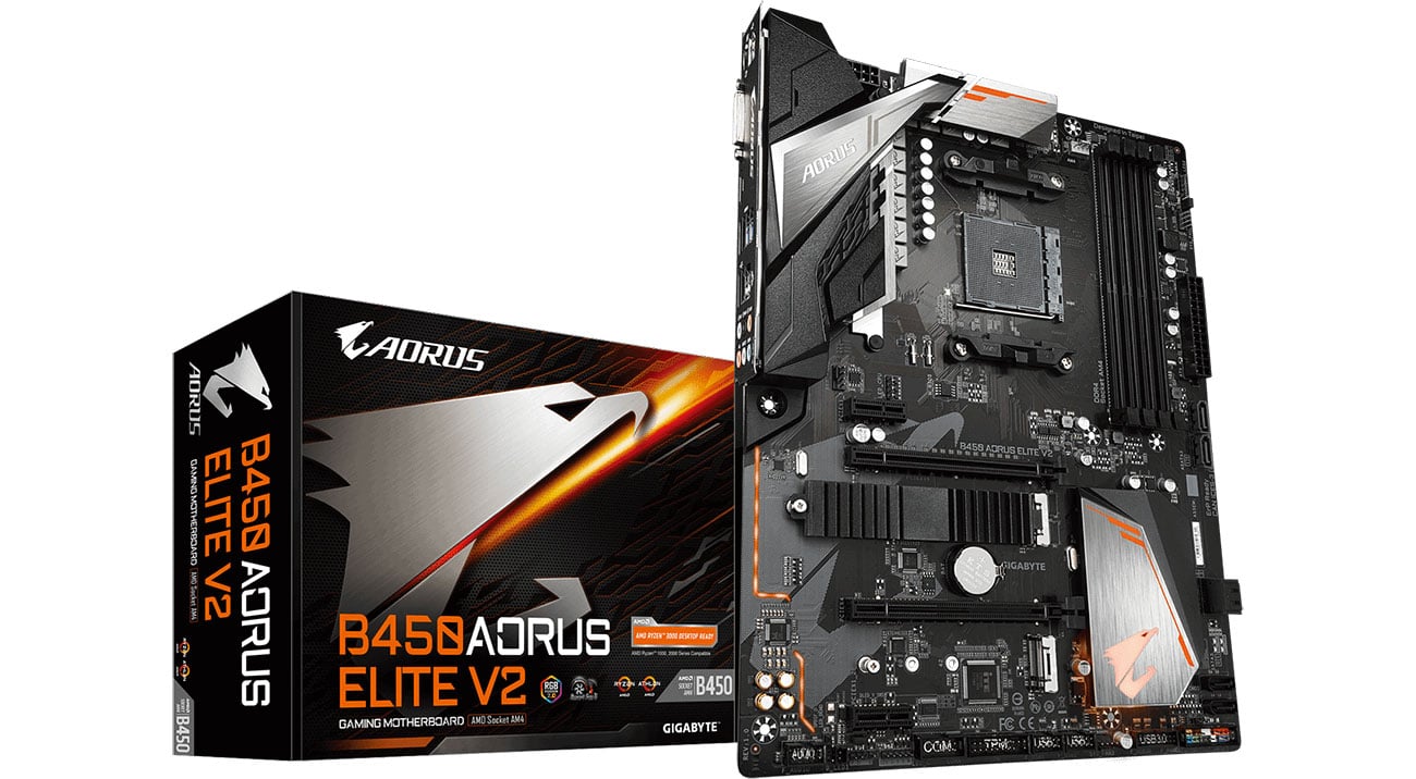 Материнська плата Socket AM4 Gigabyte B450 AORUS ELITE V2