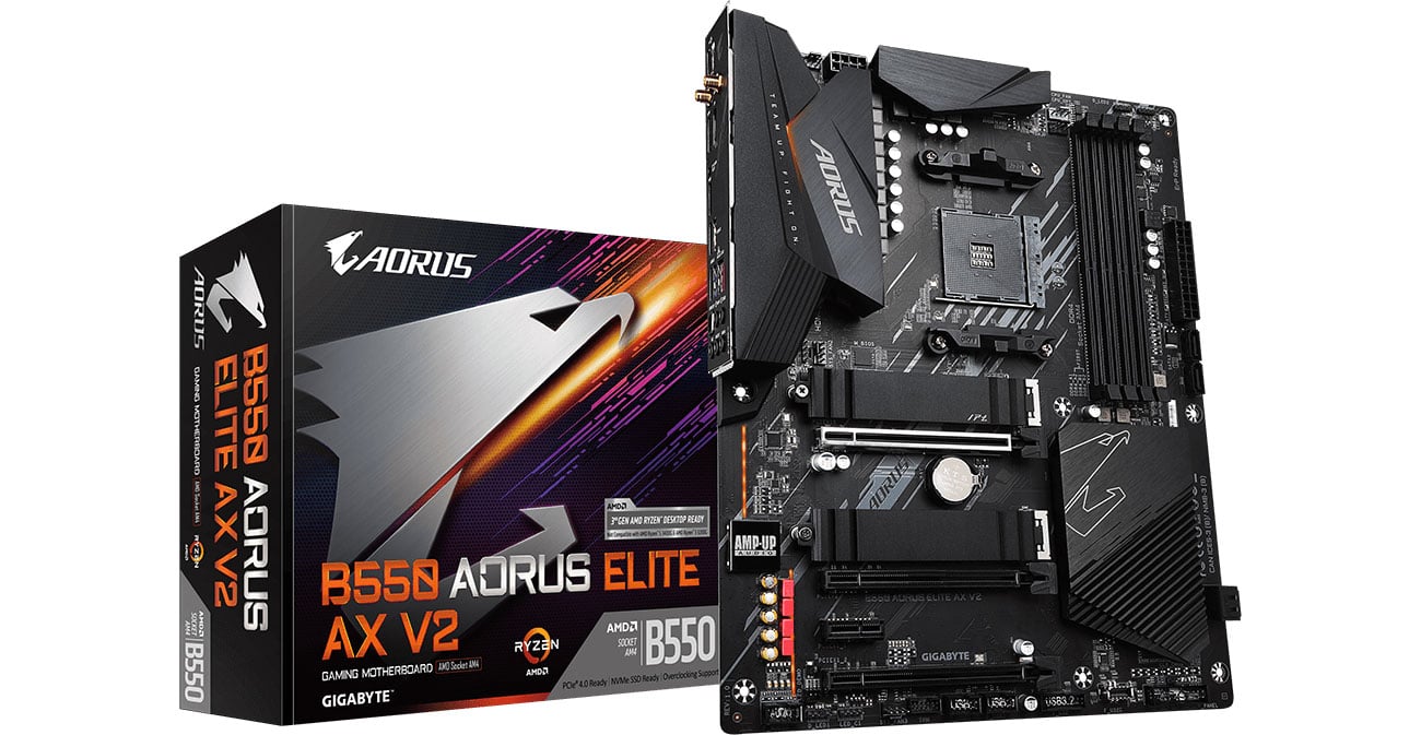 Материнская плата Socket AM4 Gigabyte B550 AORUS ELITE AX V2