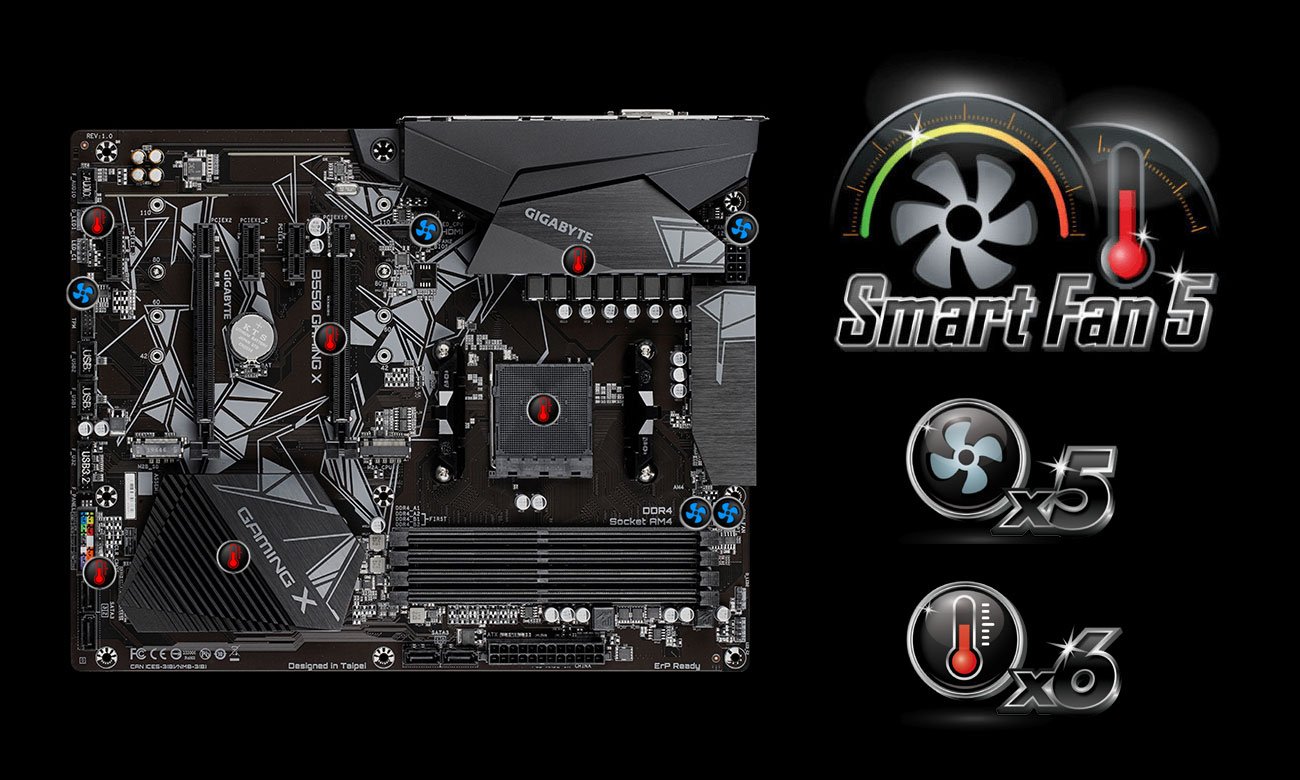 Gigabyte B550 GAMING X V2 - Smart Fan 5