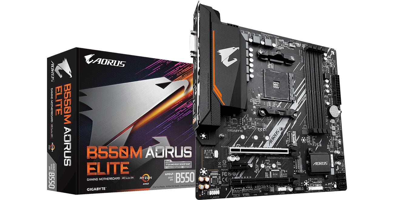 Материнська плата Socket AM4 Gigabyte B550M AORUS ELITE