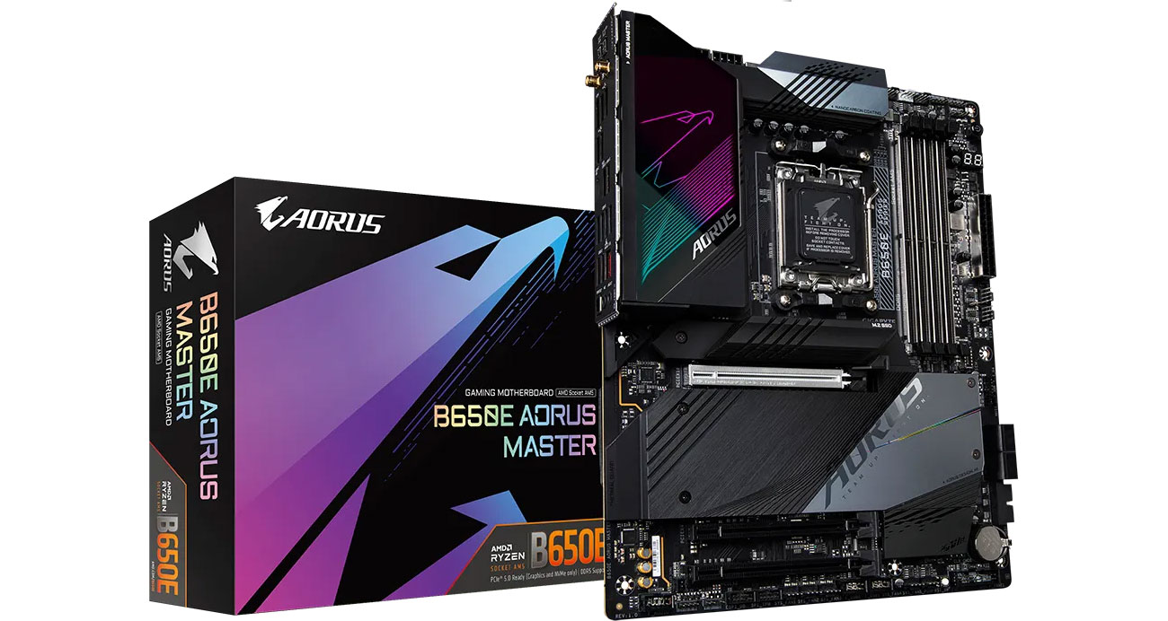 Материнська плата Gigabyte B650E AORUS MASTER в коробці