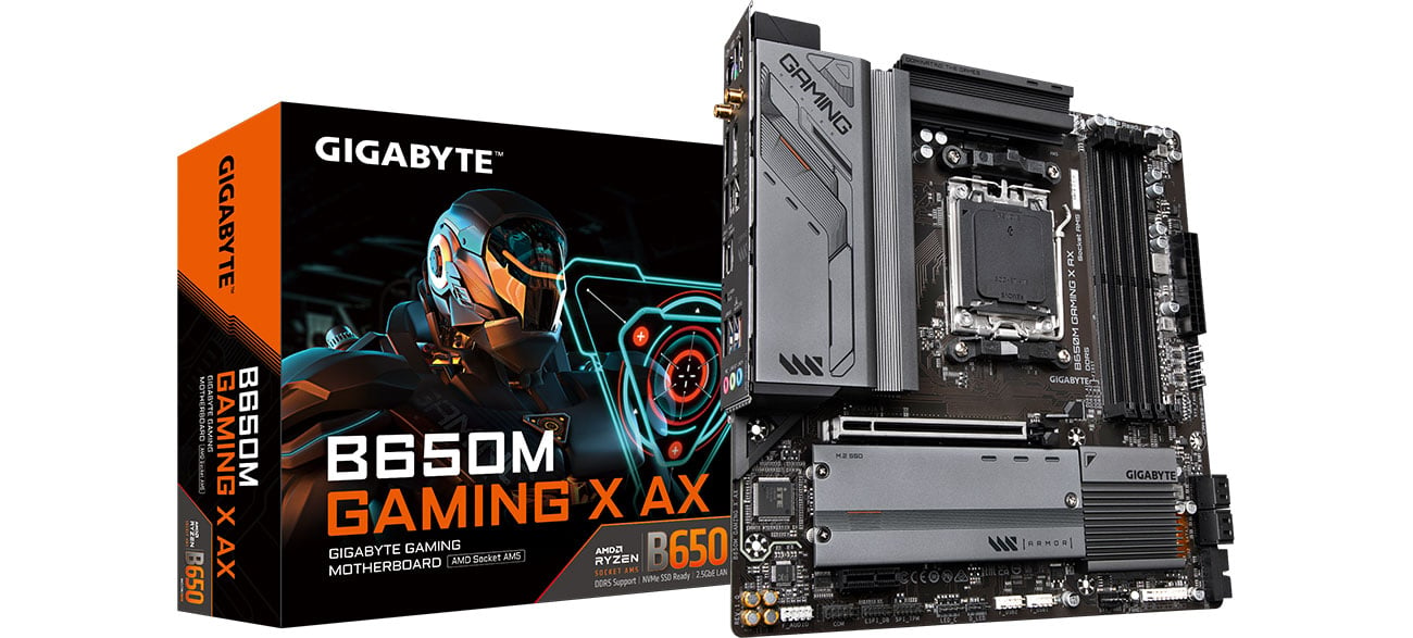 Материнська плата Gigabyte B650M GAMING X AX в коробці