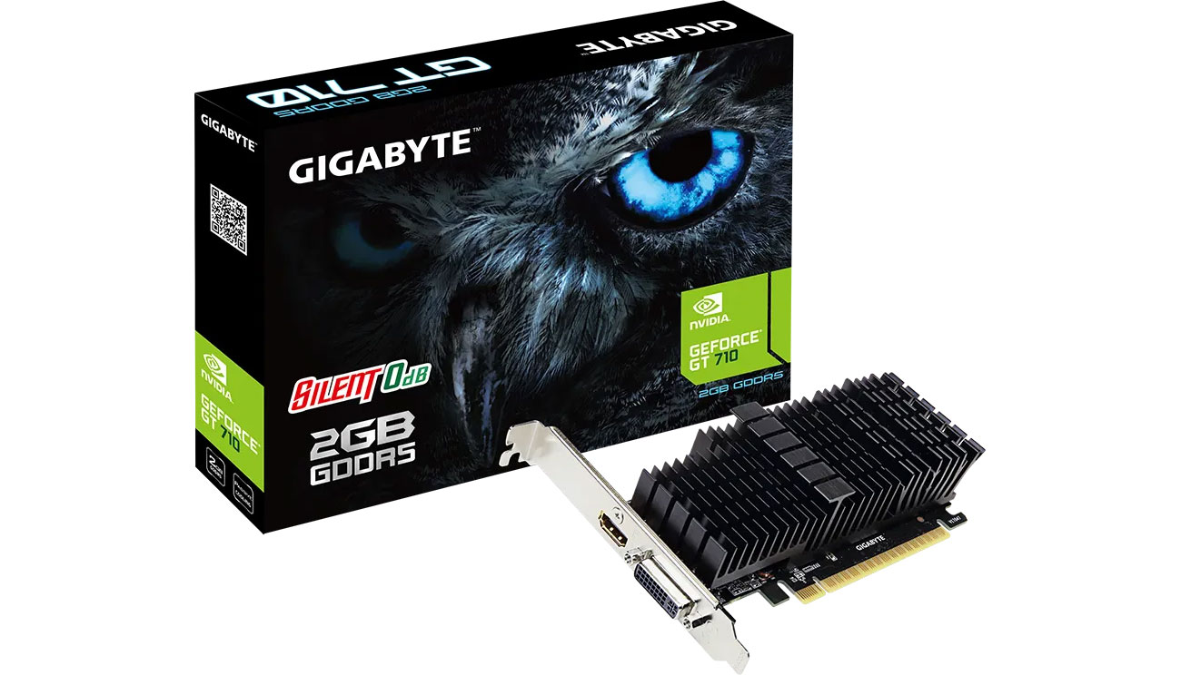 Видеокарта NVIDIA Gigabyte GeForce GT 710 2 ГБ DDR5 GV-N710D5SL-2GL