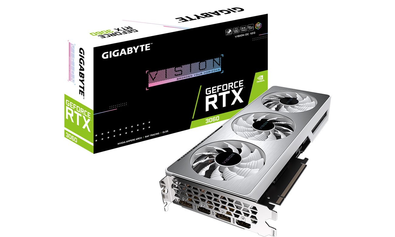 Gigabyte GeForce RTX 3060 VISION OC LHR 12 ГБ GDDR6 GV-N3060VISION OC-12GD 2.0