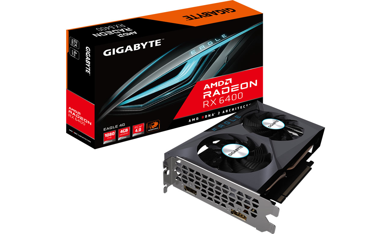 Видеокарта Gigabyte Radeon RX 6400 EAGLE 4 ГБ GDDR6