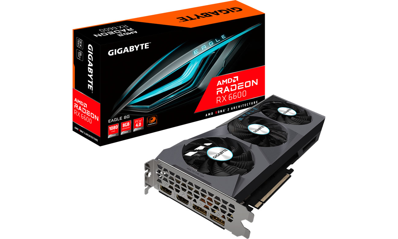 Gigabyte Radeon RX 6600 EAGLE 8 ГБ GDDR6 GV-R66EAGLE-8GD