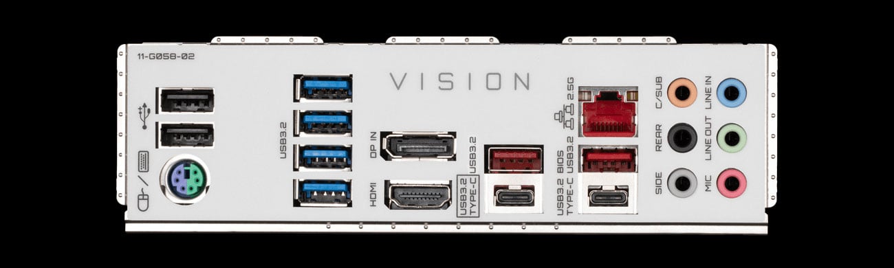 Gigabyte Z590 VISION G - Роз'єми