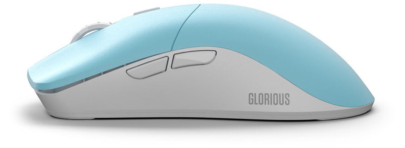 Беспроводная мышь Glorious Model O Pro Wireless Blue Lynx – вид слева