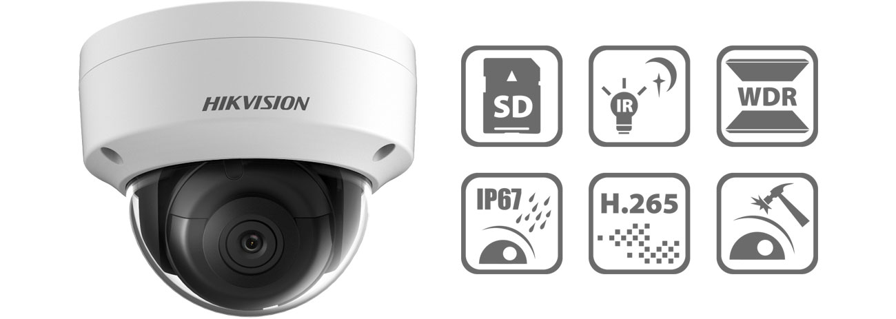 Hikvision DS-2CD2125FWD-I 2.8mm 2MP/IR30/IP67/12V/PoE