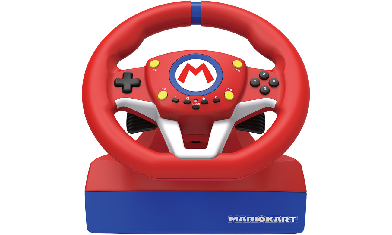 Міні-кермо HORI Mario Kart Racing Wheel Pro для Nintendo Switch – кутовий вид спереду