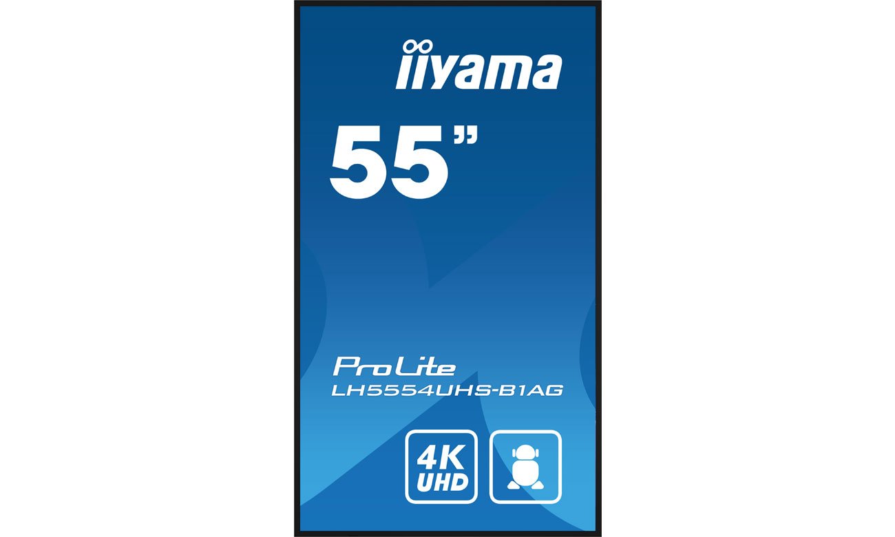 iiyama LH5554UHS-B1AG вид спереду, портретний режим